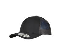 Flexfit Unisex Recycled Polyester Retro Trucker Baseballkappe, Black, One Size
