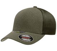 Flexfit, UniPanel, Trucker Cap, Melange, Oliv/Blatt für Mich (Leaf It to Me), L/XL