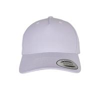 Flexfit Unisex 5-Panel Premium Curved Visor Snapback Cap Baseballkappe, Light Purple, one Size