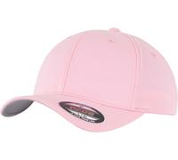 Flexfit Kappe Wooly Combed - Pink, silberne Schirmunterseite - L/XL