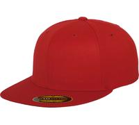 FLEXFIT Unisex 6-Panel Premium 210 Fitted Kappe Flache Cap 6210/6210T red L/XL (7 1/4 - 7 5/8)