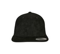 Flexfit Unisex Baseball Cap Suede Leather Snapback Black one Size