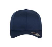Flexfit Kappe Wooly Combed 6277 Unisex 6-Panel silberne Schirmunterseite Navy Youth