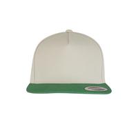 Flexfit Baseballkappe Classic 5-Panel Snapback Unisex Snapback-Verschluss Einheitsgröße Beige/Green
