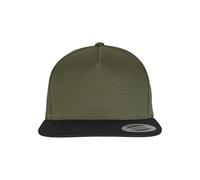 Flexfit Unisex Classic 5 Panel Snapback Olive/Black, one Size