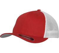 Flexfit Mütze Mesh Trucker 6511T – Flexfitted – 2-Tone Cotton Twill – Rot/Weiß S/M