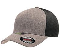 Flexfit Unisex Melange UniPanel Trucker Cap Verschluss, Heather/Black, S-M