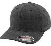 Flexfit Cap Fine Melange – sportliche Passform – Schwarz – S/M