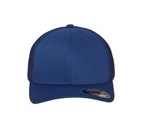 Flexfit Mesh Trucker Kappe FX6511 Unisex Royal Silberne Schirmunterseite S/M