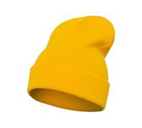 Flexfit Unisex Mütze Heavyweight Long Beanie Damen / Herren Strick-Mütze, Gold, One size