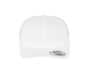 Flexfit Unisex Retro Trucker Cap, Klassische Trucker Cap mit Mesh-Rückseite, one Size, White