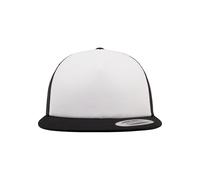 Flexfit Kappe FX6005FW Trucker mit weißer Front und passender Schirmunterseite Schwarz Einheitsgröße