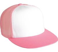 Flexfit Verstellbare Snapback Classic Trucker Hat 6006, Pink/Weiß/Pink, Einheitsgröße