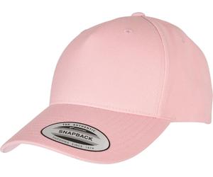 Flexfit YP Classics 5-Panel Premium Curved Visor Snapback Cap Prism Pink