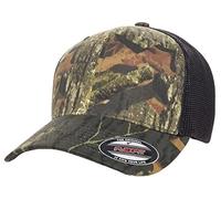 Flexfit Zweifarbige Stretch-Mesh Herren Kappe, Mossy Oak Break-up/Black, Einheitsgröße