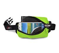 Flexi-Gurt Grün: Dehnbare Bauchtasche Gürteltasche Hüfttasche Bauchbeutel Klein Startnummernband für Sport Laufen Joggen Wandern Reisen Fitness Smartphone Wertsachen Damen und Herren