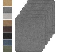 Flicken Selbstklebend Stoff,6 Stück 20x30cm Mikrofaser-Patches,Stoff Reparatur Patches Selbstklebend,Samt Reparaturflicken für Sofa, Autositze, Kleidung (Dunkelgrau)