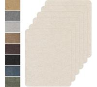 Flicken Selbstklebend Stoff,6 Stück 20x30cm Mikrofaser-Patches,Stoff Reparatur Patches Selbstklebend,Samt Reparaturflicken für Sofa, Autositze, Kleidung (Eierschalenfarbe)