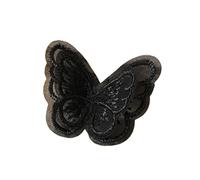 Flicken Zum Aufbügeln 10 Stück 4,5 X Cm Doppelschichtige Bestickte Schmetterlings-Stoffflicken Bunte Netzapplikationen For DIY-Näharbeiten, Basteln, Kopfbedeckungen(Black)
