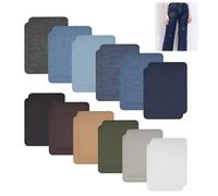 Flicken zum Aufbügeln, 24 Stück Patches, Aufbügeln in 12 Farben Baumwolle, Aufbügelflicken, Jeans Flicken zum Aufbügeln Innen Bügelflicken, Flicken zum Aufbügeln, Für Kleidung Lochreparatur