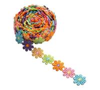 Flicken zum Aufbügeln mit Blumenmuster, Stoffverzierungen | Stickapplikation, 2,5 cm, für Hochzeit, Rucksack, Stofftasche, Tragetasche, Hemd, Kleid, Hut, Jeansjacke