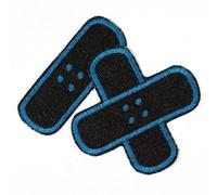 Flicken zum aufbügeln Pflaster Bügelflicken Jeans schwarz petrol Aufbügler Patches Set klein mittel 2 Hosenflicken schlichte Applikationen als Bügelbilder und Aufbügler für Erwachsene