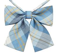 Fliege für Damen, kariert, verstellbar, elegant, kariert, für JK-Kleider, Schuluniform, Abschlussfeier und Cosplay, WB-T6, Blau, Einheitsgröße