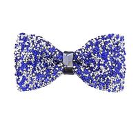 fliege herren, Glitzer Fliege Herren Pailletten Strass-Detailing Hip Hop Krawatte Luxuriöse Disco Festival Accessoires Silber Herren-Fliege Für Karneval Fasching Motto Party