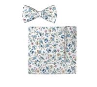 Fliege OLYMP, Herren, weiß, Web, Baumwolle, Fliegen, Fliege/Einstecktuch Set (22462560-0) weiß