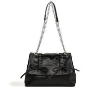 Fliege, Trendige Umhängetasche mit Kettenriemen - PU-Leder, Klappe, | Bow Tie Handtasche Chain Strap PU Leder Schultertasche Flap Hasp Closure Unterarmtasche for Damen und Frauen