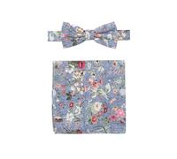 Prince Bowtie Set Fliege + Tuch Flower Blau Gr. OS