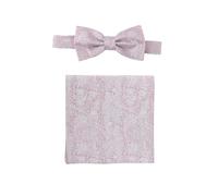 Fliege + Tuch Paisley - 100% Seide - Rosa