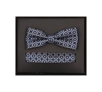 Fliege VENTI "VENTI Set aus Fliege und Einstecktuch gemustert", Herren, blau (sattes dunkelblau), 100% Seide, Fliegen (82154104-0) sattes dunkelblau