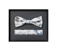Fliege VENTI "VENTI Set aus Fliege und Einstecktuch gemustert", Herren, elfenbein, 100% Baumwolle, Fliegen (74626600-0) elfenbein