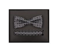 Fliege VENTI "VENTI Set aus Fliege und Einstecktuch gemustert", Herren, grün (olive), 100% Seide, Fliegen (50612706-0) olive