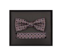 Fliege VENTI "VENTI Set aus Fliege und Einstecktuch gemustert", Herren, orange, 100% Seide, Fliegen (82371812-0) orange