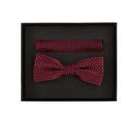 Fliege VENTI "VENTI Set aus Fliege und Einstecktuch gemustert", Herren, rot (mittelrot), 100% Seide, Fliegen (10768812-0) mittelrot