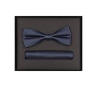 Fliege VENTI "VENTI Set aus Fliege und Einstecktuch uni", Herren, blau (sattes mittelblau), 100% Seide, Fliegen (10747342-0) sattes mittelblau