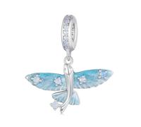 Fliegende blaue Fisch Charms 925 Sterling Silber Fisch Dangle Anhänger Bead Damen Schmuck Geschenke für Pandora Charms Armband
