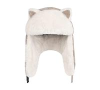 Fliegermütze Winter Kinder Trappermütze mit Ohrenklappen Gefüttert Wintermütze Warm Winddicht Winterhut Katzenohren Niedlich Pilotenmütze Russisch Bomber Hut für Junge Mädchen Ski Outdoor Khaki