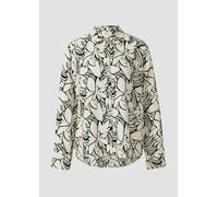 Fließende Bluse mit floralem Muster 48 schwarz|beige 2175531.99A4.48