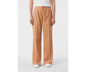 Fließende Bundfaltenhose mit Twill-Struktur braun 32/REG