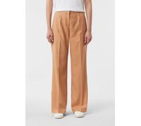 Fließende Bundfaltenhose mit Twill-Struktur braun 44/LONG