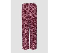 Fließende Culotte aus Viskose mit grafischem Muster 40 rot