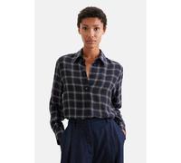 Fließende Hemdbluse aus Baumwoll Mix Blau 46 (60.853757-0018-46)