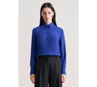 Fließende Hemdbluse aus Chiffon Blau 46 (60.850717-0017-46)