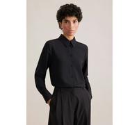 Fließende Hemdbluse aus Chiffon Schwarz 48 (60.851311-0039-48)