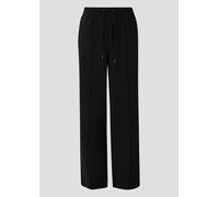 Fließende Hose mit geradem Bein und Elastikbund 38/REG schwarz 2172898.9999.38_REG