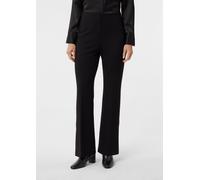 Fließende Jerseyhose mit Flared Leg und Schlitzen am Saum schwarz 38/REG