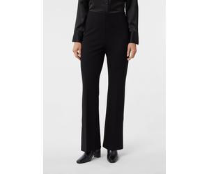 Fließende Jerseyhose mit Flared Leg und Schlitzen am Saum schwarz 38/REG